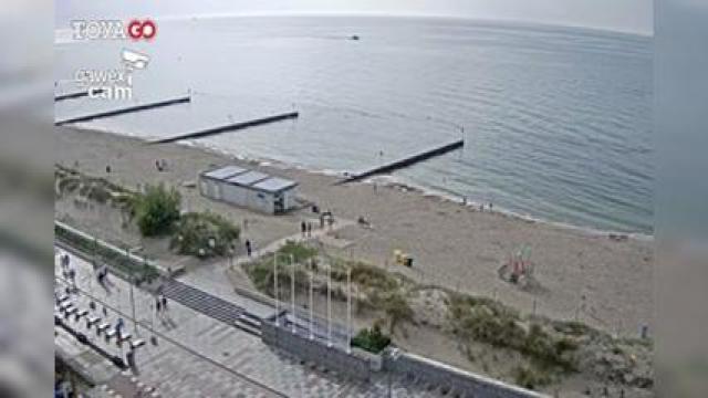 Kamera z widokiem na plaże w Kołobrzegu