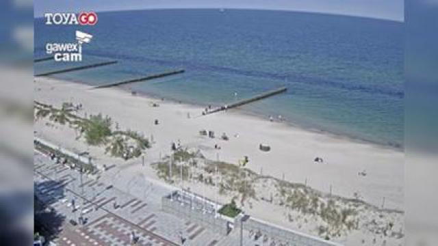 Kamera z widokiem na plaże w Kołobrzegu